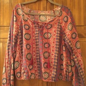 Hollister Long Sleeve Cropped Top